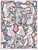 Affairments by Jean Dubuffet, Lithograph printed in colours, offered Jul 2025