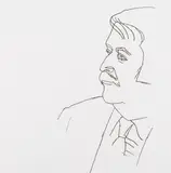 Seated Man by Alex Katz, etching, offered Jul 2025