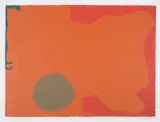 Umber Disc and Red Edge: April by Patrick Heron, Screenprint in colours, offered Jul 2025