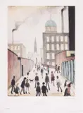 Mrs Swindells’ Picture by L. S. Lowry, Lithograph printed in colours, offered Jul 2025