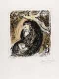 The Prophet and the Angel by Marc Chagall, Lithograph printed in colours, offered Jul 2025