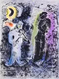 Couple Noir au Musicien by Marc Chagall, Lithograph printed in colours, offered Jul 2025