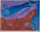 La Bastille by Marc Chagall, Lithograph printed in colours, offered Jul 2025