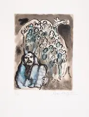 Moïse Et Son Peuple by Marc Chagall, Lithograph printed in colours, offered Jul 2025