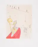 The Sacred Love Of Gala by Salvador Dalí, Etching with drypoint and extensive hand-colouring, offered Jul 2025