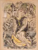 La Grande Baigneuse by Raoul Dufy, Lithograph extensively hand-coloured with crayon, circa, offered Jul 2025