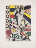 Nature morte aux éléments mécaniques by Fernand Léger, Etching with aquatint printed in colours, offered Jul 2025