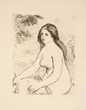 Femme nue assise by Pierre-Auguste Renoir, Etching, circa, offered Jul 2025
