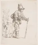 Peasant Family on the Tramp by Rembrandt Harmensz van Rijn, Etching, circa, offered Jul 2025