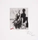 The Red Shoe by Deborah Bell, Drypoint, offered Jul 2025