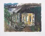 St Gaudenzio by Luke Piper, Etching with aquatint printed in colours, offered Jul 2025
