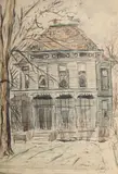 Untitled (a house in maperville) by Malvin Marr Albright, 1935, Watercolour and pencil, offered Jul 2025