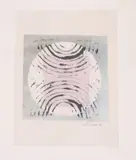 With a feint rosy ray of hope by Leo Rabkin, 1965, Ink, watercolour and collage, offered Jul 2025