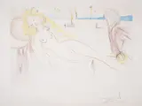 Venus et le Joueur d'orgue by Salvador Dalí, Drypoint with etching and pochoir printed in colours, offered Jun 2025