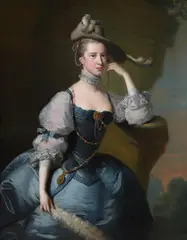 Portrait of catherine 'kitty' jervis (1733-1756) by Thomas Hudson, Oil on canvas, sold Jun 2025