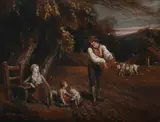 Seeding the field by Richard Westall, Oil on canvas laid to board, offered Jun 2025