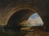 San giorgio maggiore chiesa by James Holland, Oil on canvas, sold Jun 2025