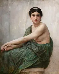 Réflection by William-Adolphe Bouguereau, Oil on canvas, sold Jun 2025