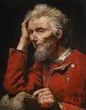 Portrait of a bearded man by Paul Rink, Oil on canvas, sold Jun 2025