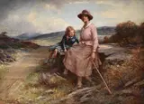 The top of the hill by William Kay Blacklock, Oil on canvas, sold Jun 2025