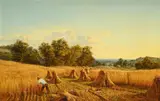 Bushels in the field by Alfred Augustus Glendening Senior, oil, sold Jun 2025