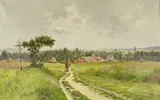 The Road from the Village by Armand Guéry, oil on canvas, sold Apr 2026