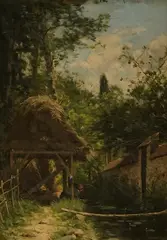 La Laveuse by Adrien Jacques Sauzay, oil on canvas, offered Apr 2026