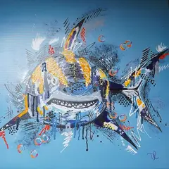 Sean the Shark by Diana Richardson, print, sold Apr 2026