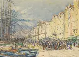 Vieux Port Marseille by Fernand Fortuné Truffaut, ink, sold Apr 2026