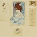 Figural studies by Dudley Hardy, ink and watercolour, sold Apr 2026