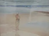 Lydia on the Sands by William Russell Flint, pencil, sold Apr 2026
