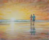 Just the Two of Us by Roy Miller, oil on canvas, sold Apr 2026