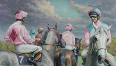 In the Pink by Roy Miller, oil on canvas, sold Apr 2026