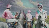 In the Pink by Roy Miller, oil on canvas, sold Apr 2026