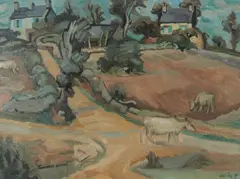 The Farmhouse, Brittany by Denis Peploe, oil on canvas, sold Apr 2026