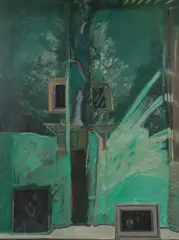 Night Reflection by Harold Mockford, oil on board, sold Apr 2026