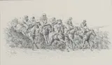 The Last Fence by Roy Miller, pencil on paper, offered Apr 2026