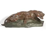Lionne rugissant by Thomas François Cartier, bronze, offered Apr 2026