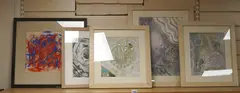 Abstract compositions by Mary Tambini, oil, sold Apr 2026