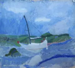 Going Round Stour Point by Carol Ann Sutherland, 1983, mixed media, sold Apr 2026