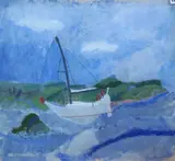 Going Round Stour Point by Carol Ann Sutherland, 1983, mixed media, sold Apr 2026