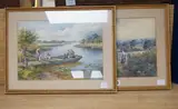 Riverscape with figures in a rowing boat and another by Thomas Noelsmith, watercolor, offered Apr 2026