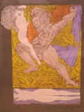 Samson und Delilah by Ernst Fuchs, pencil, sold Apr 2026