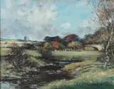 Stronghold of the Cunninghames by James Taylor Brown, oil on canvas, sold Mar 2026