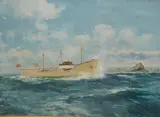 Centurity in Mounts Bay by Frank Henry Mason, oil on canvas, sold Mar 2026