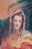 Madonna of the Harpies by Mario Berrino, oil, sold Mar 2026