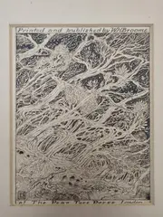 An original pen and ink illustration for The Pear Tree Press by James Guthrie, ink, sold Mar 2026