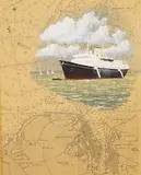 HMY Britannia off Cowes by Colin M. Baxter, gouache, sold Mar 2026