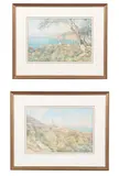 Views of Ospedaletti by Charles Jones Way, watercolor, sold Mar 2026