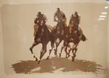 The Last Furlong by Peter Howell, pencil, sold Mar 2026